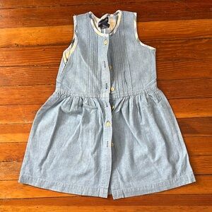 Ralph Lauren Vintage Baby Button Down Dress, Blue, SIZE 4T